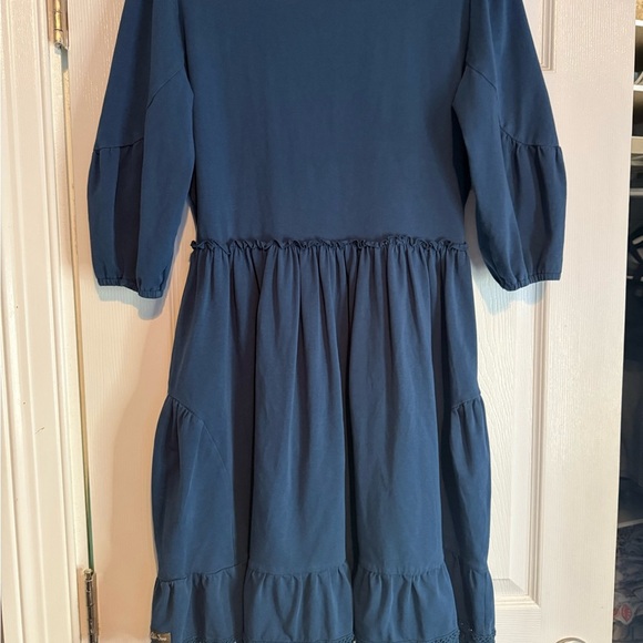 Matilda Jane Teal Mini Dress with Lace Hem - Picture 4 of 6